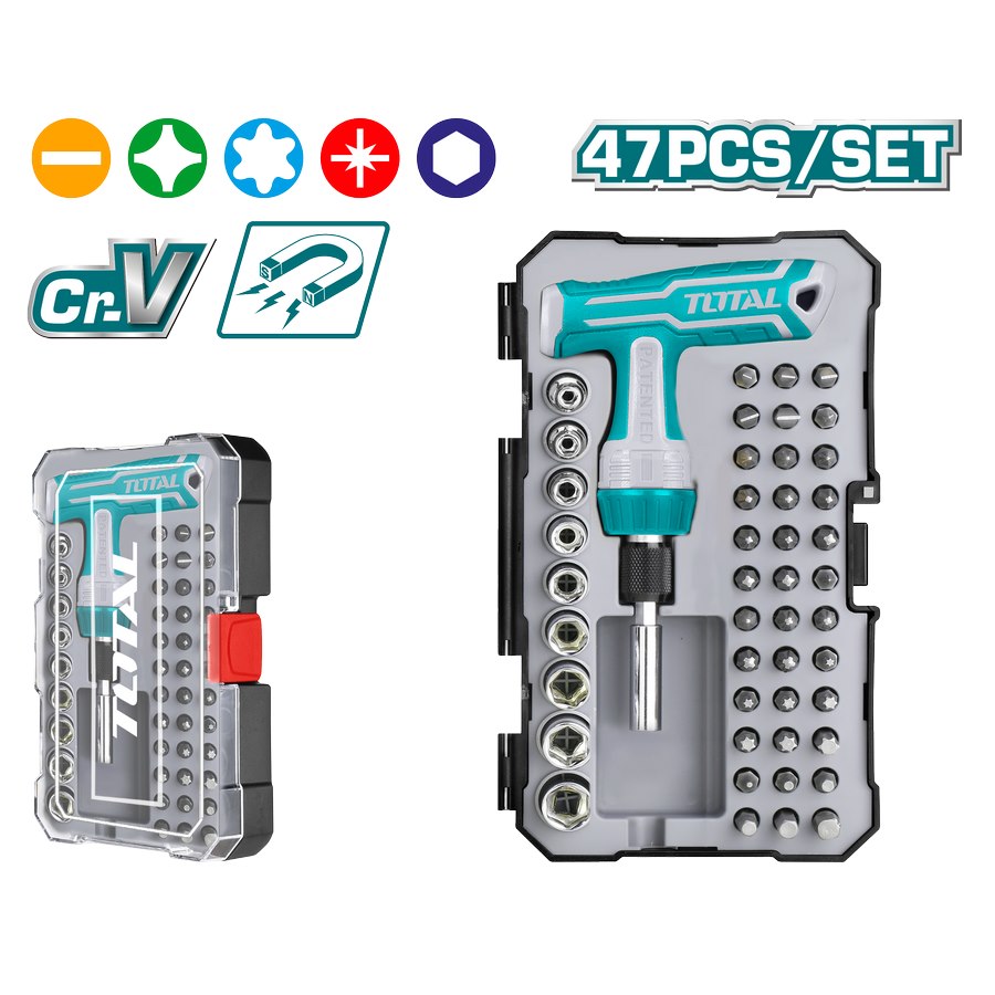 Cacciavite a T con 44 punte incluse TACSD30476