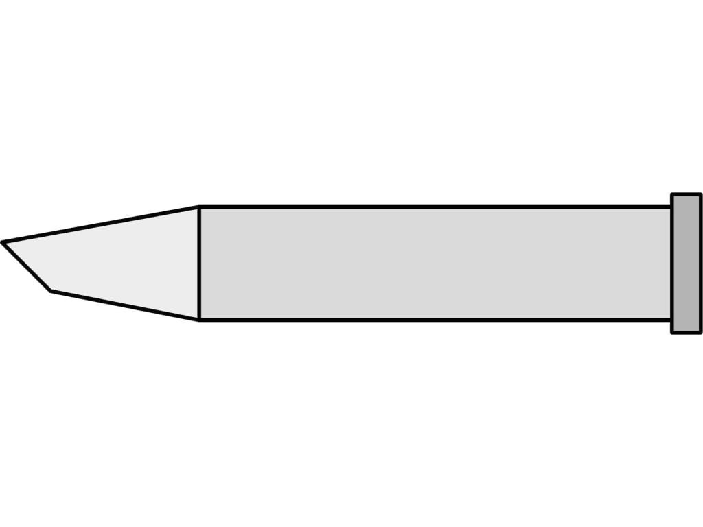 Punta Weller T0054470999 per Saldatore WP120, 2,4 mm, Zoccolo diritto, 45°