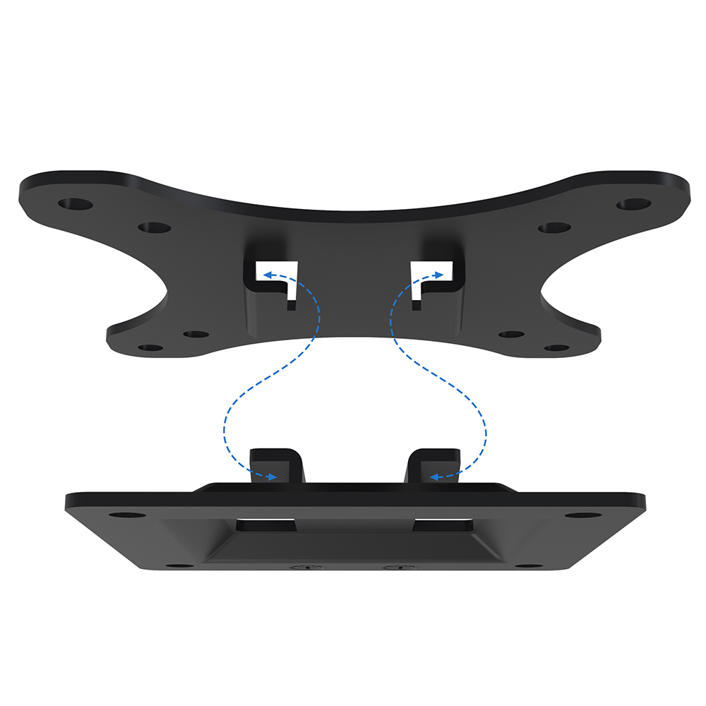 Supporto TV 10''-27'' a muro fisso nero, Mod. STV-IR-1027-FIX