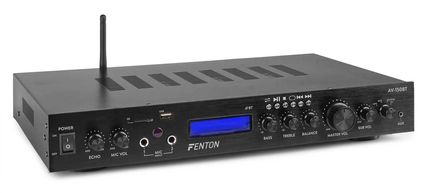 Amplificatore stereo a 5 canali da 400W con bluetooth, FM, SD, USB AV-150BT