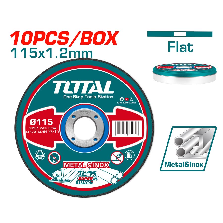 Set da 10 Dischi Abrasivi - 115*1.2*22.2mm TAC2211155