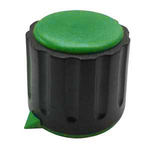 Manopola Nera A Mandrino 22x19 Ø6 Verde MA/1113V
