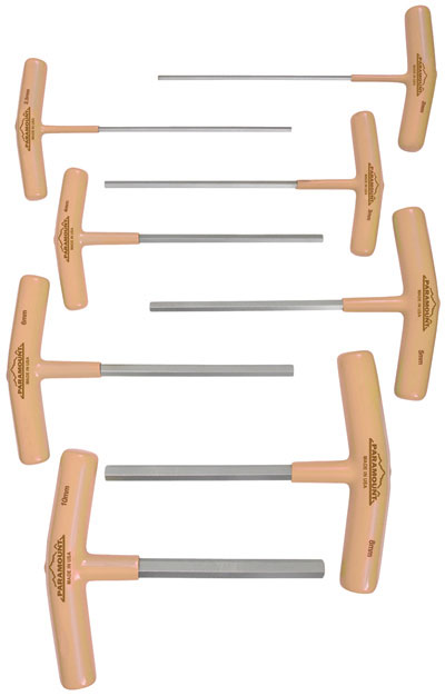 Set 8 pezzi chiavi a brugola impugnatura a T Paramount 2mm-10mm