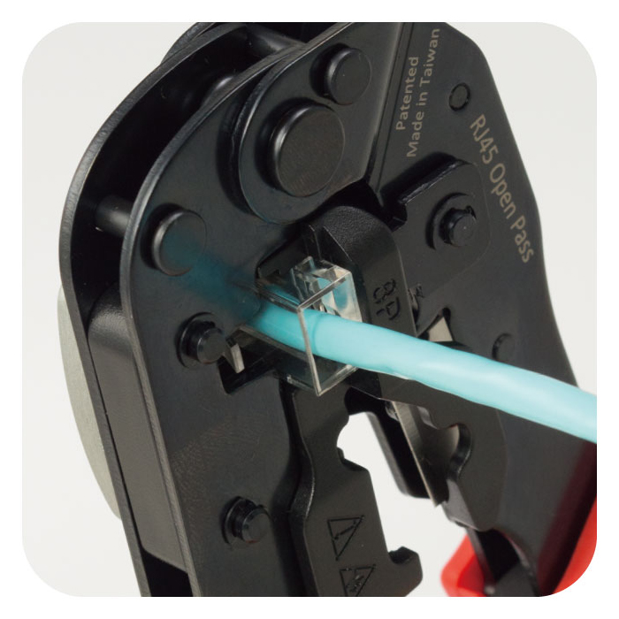 MK580 - Pinza Crimpatrice con Tecnologia Passante 8P/RJ45