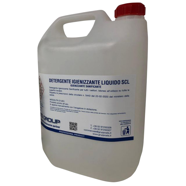 Liquido detergente igienizzante disinfettante per superfici 5l
