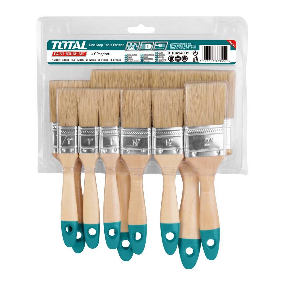 Set da 9 Pennelli - Manico Legno THT8414091