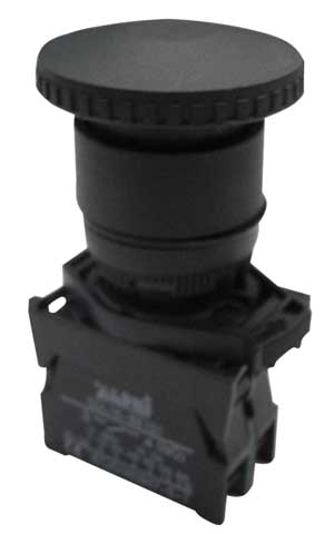 Pulsante A Rilascio Nero Ø40 Con Test AP/INT/C21-C