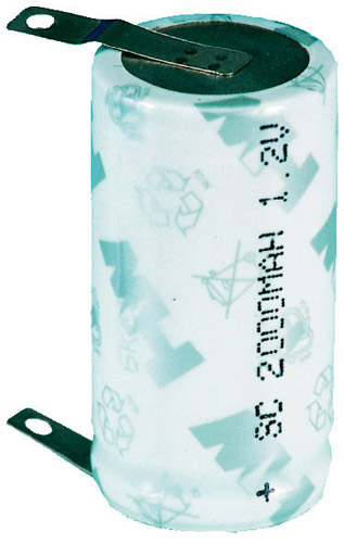 Accumulatore ni-mh tipo 2000mAh con terminali