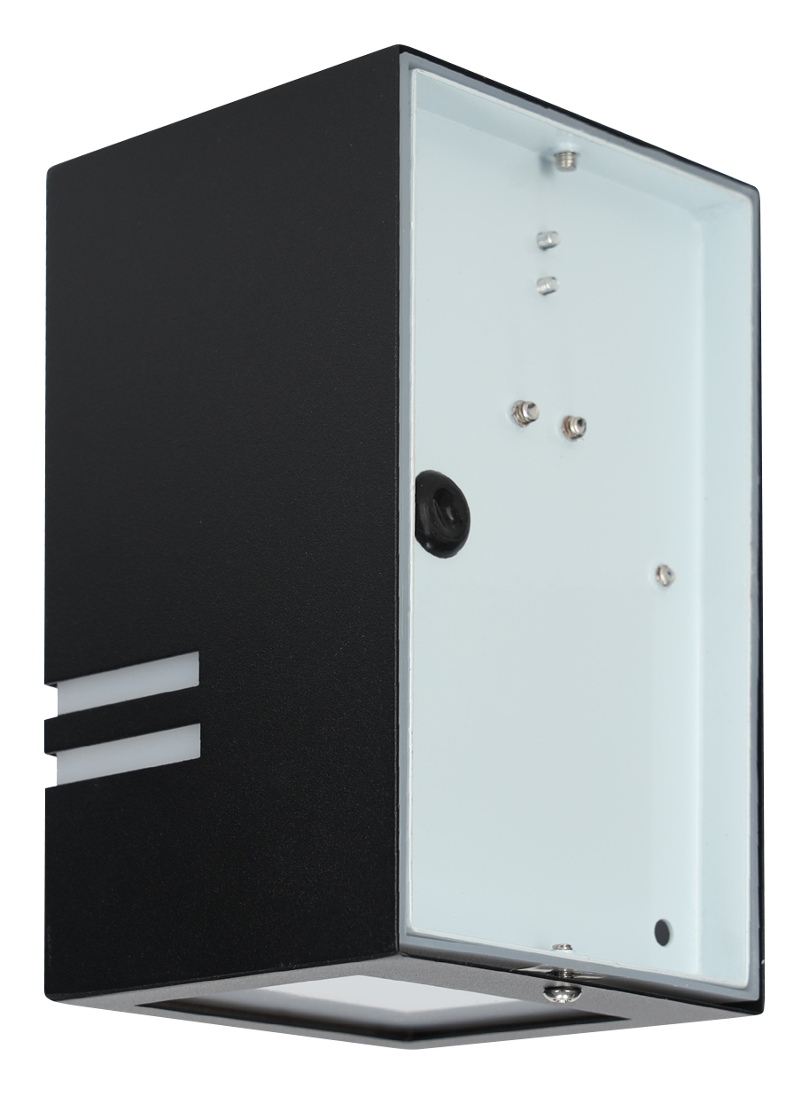 QUAZAR 11 - applique da esterno monoemissione 1xGU10 IP44 nera, KOBI
