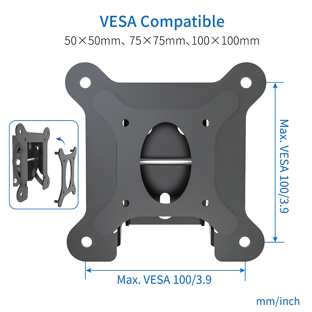 Supporto TV 10''-27'' a muro inclinabile, Mod. STV-IR-1027-TILT