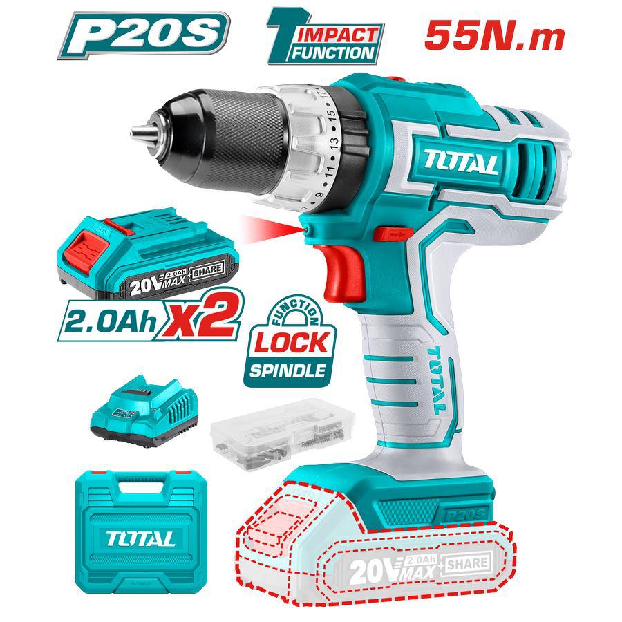 Trapano a Percussione a Batteria 20V - 55Nm - Industrial TIDLI20031