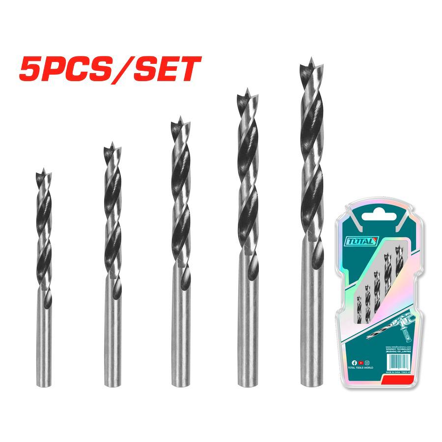 Set 5 Punte Trapano per Legno TACSD7055