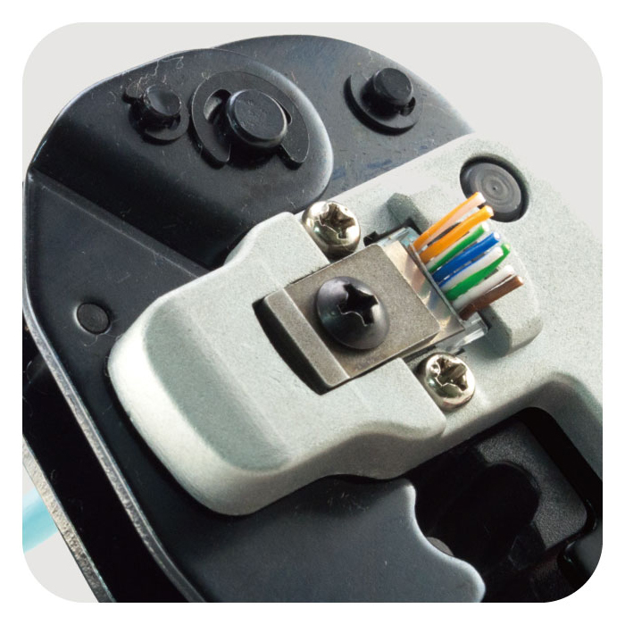 MK580 - Pinza Crimpatrice con Tecnologia Passante 8P/RJ45