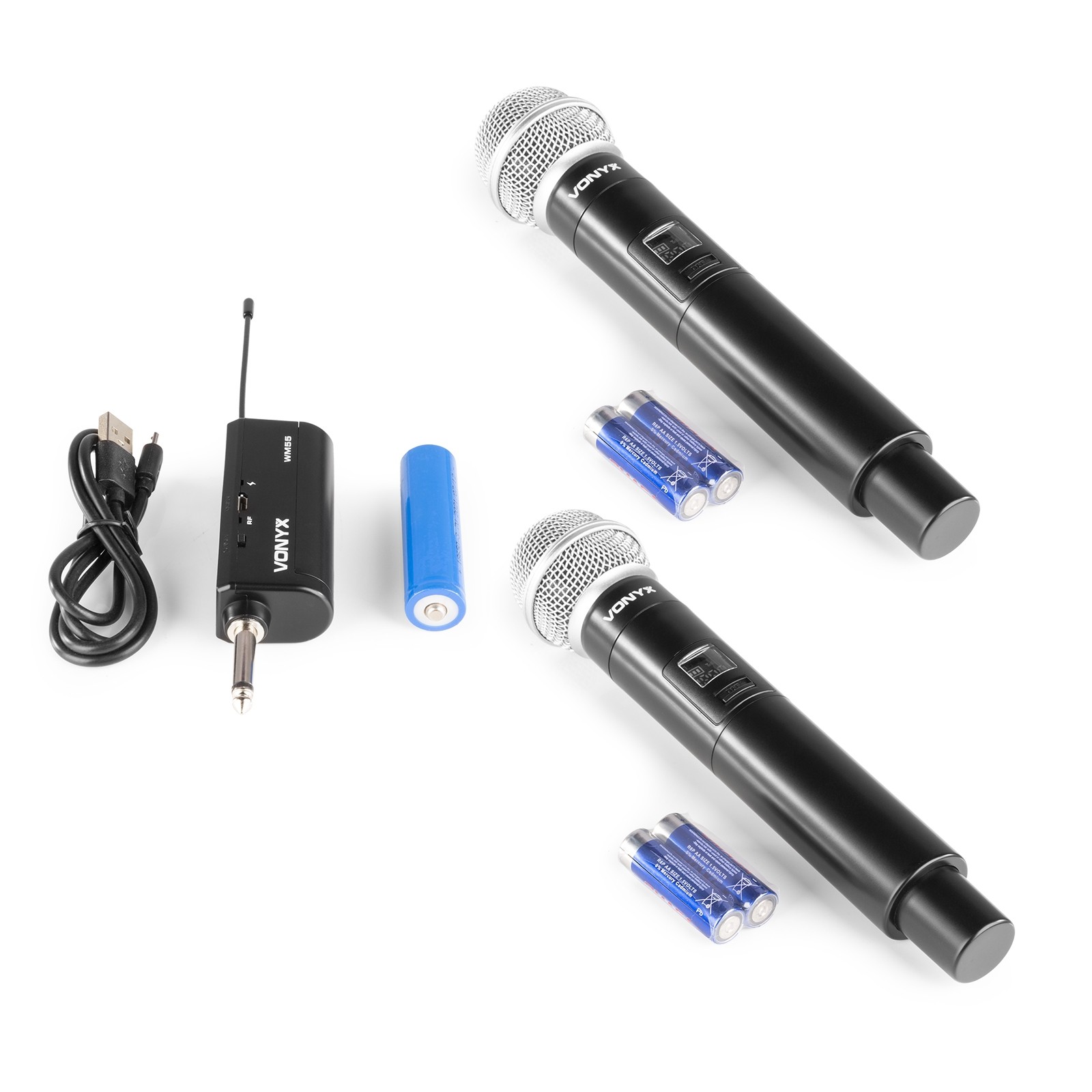 Set microfonico in banda UHF con due radiomicrofoni, Mod. WM552