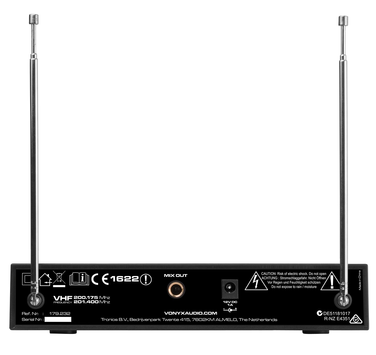 Set microfonico VHF con 2 Bodypack. In dotazione: clip + Archetto, mod. WM522B