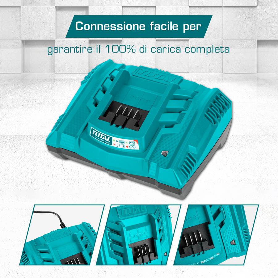 Caricabatteria rapido - 4Ah - 20V TFCLI2003