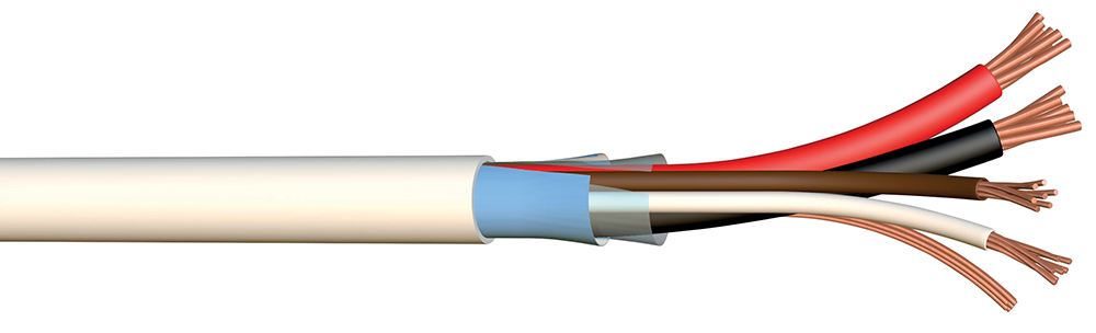 MK-205.222.CU Cavo allarme con conduttori in rame, 2 x 0,5 + 2 x 0,22