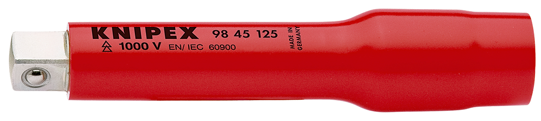 Prolunga con attacco quadro 3/8" o 1/2" 98 45 125, isolamento a 1000V