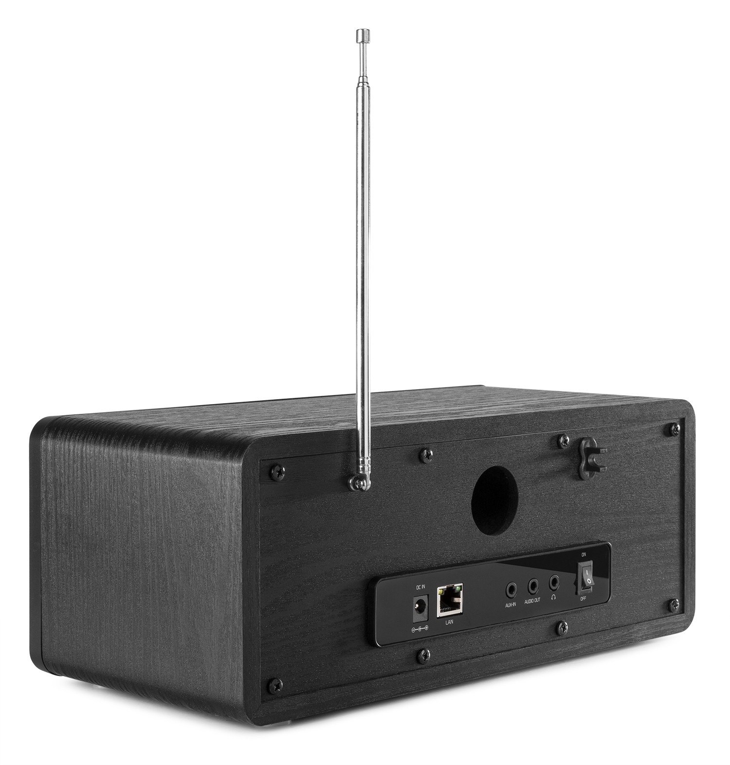 Roma, WiFi Internet radio con batteria integrata e display a colori, colore nero