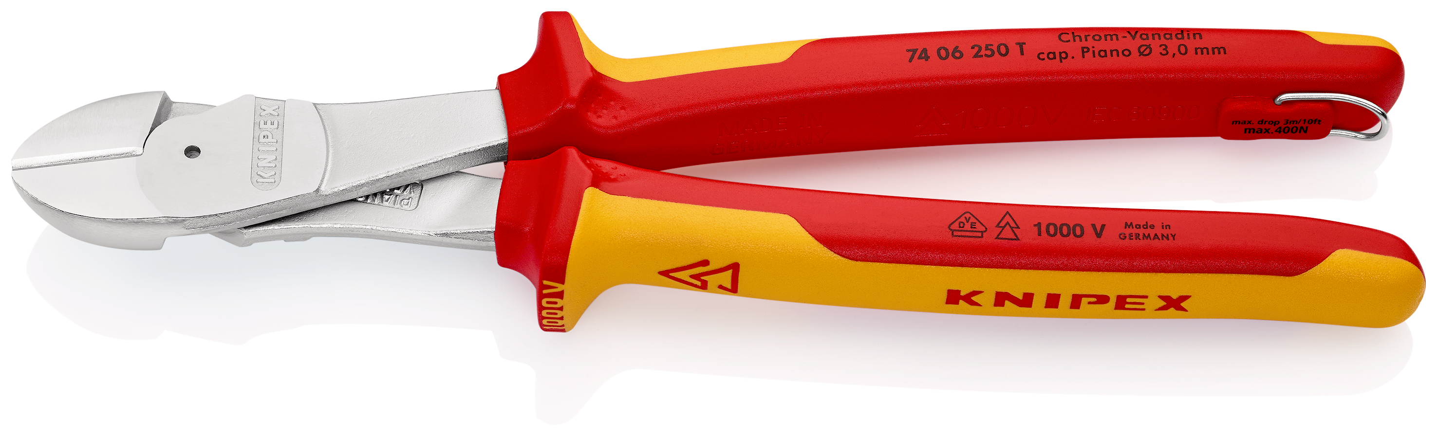 Tronchese laterale per meccanica TT 74 06 250 T BK, isolamento a 1000V