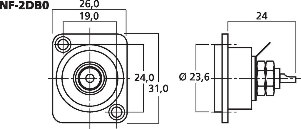 NF-2DB0 - Presa Chassis RCA