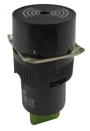 Buzzer Nero 24V Con Testa Circolare AP/BU/15-C