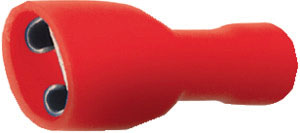 Faston totalmente isolato femmina 4,7mm rosso 100pz 8200161 MKC