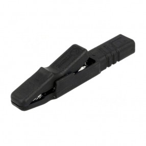 Pinza a coccodrillo nera isolata per spina banana 4mm 492540074 Hirshmann