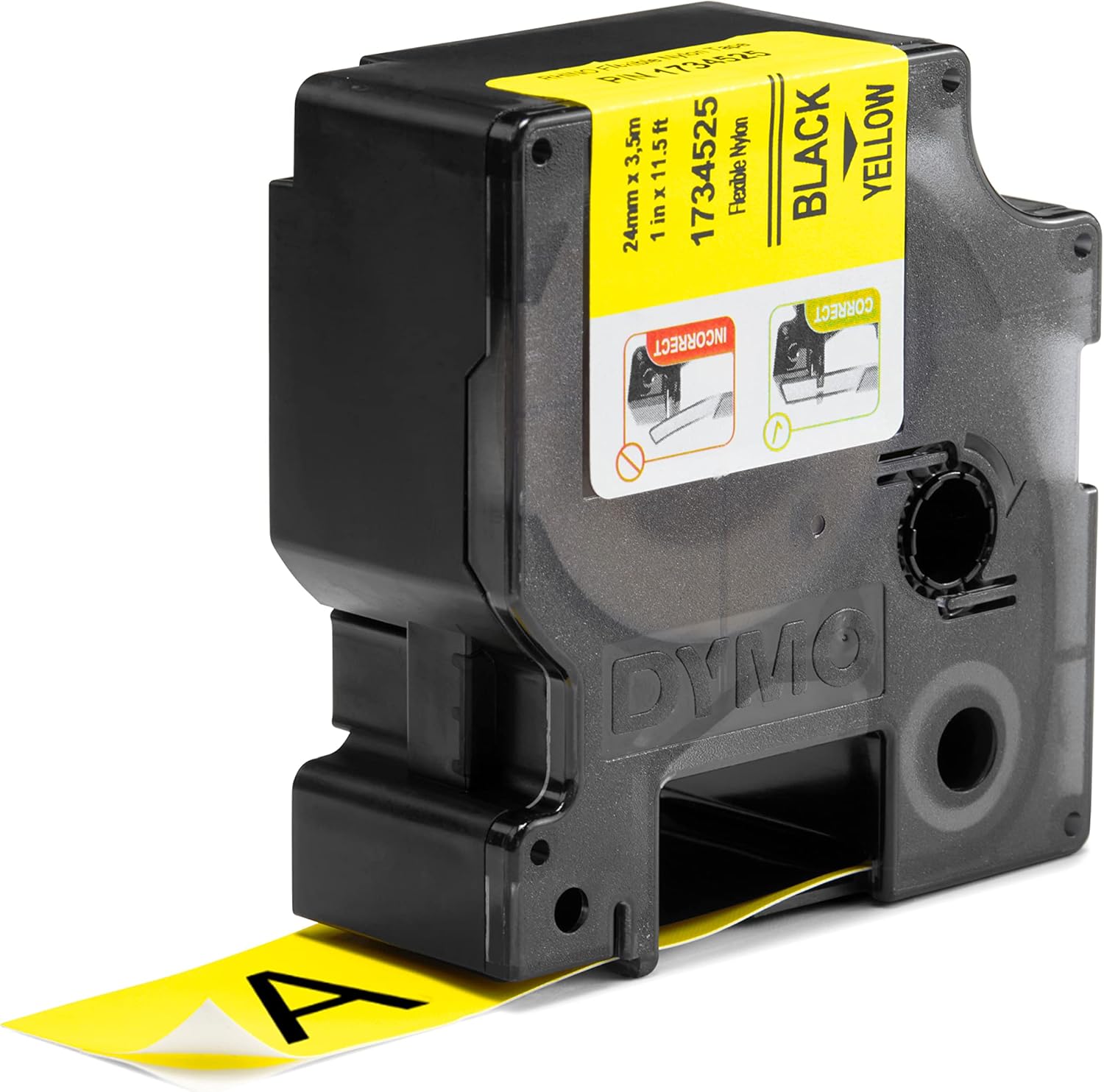 Nastro Rhino 24 mm NylonNero/Giallo - 24 mm x 5.5 m