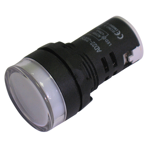 Segnalatore luminoso da pannello led 230v d.29mm bianco XY-LIL-22-230W MKC