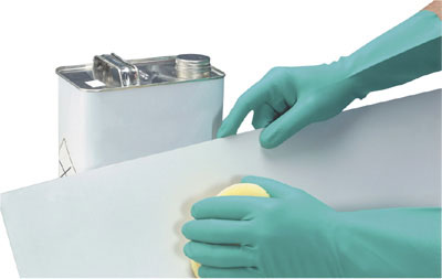 Guanti in nitrile Nitri-Tech III verdi taglia 9/L