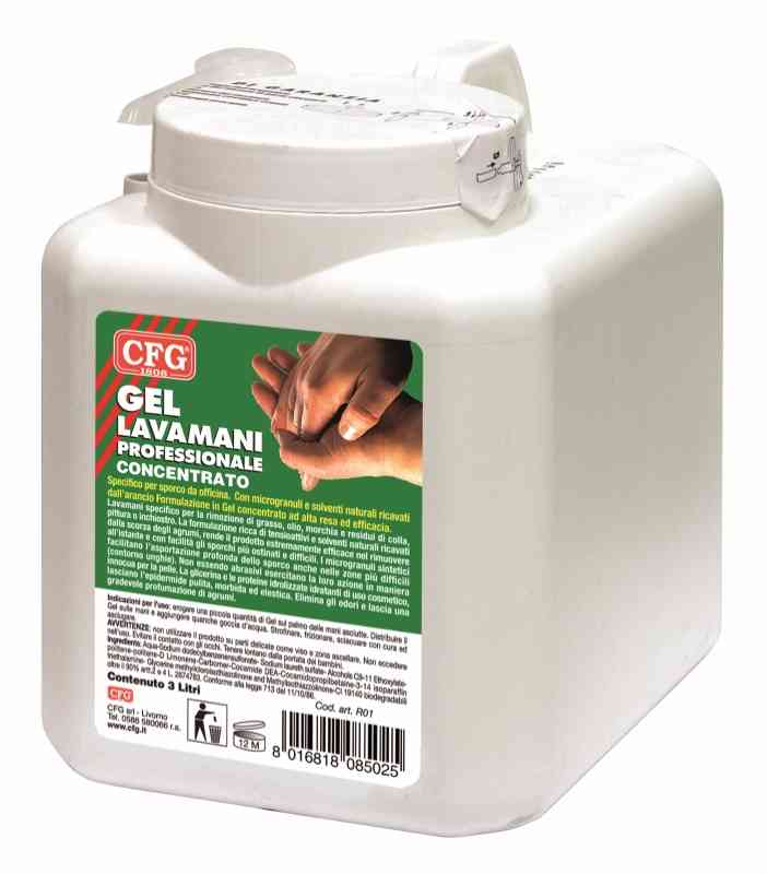 Gel Lavamani Professionale Con Microgranuli In Tanica Da 3L R01 CFG