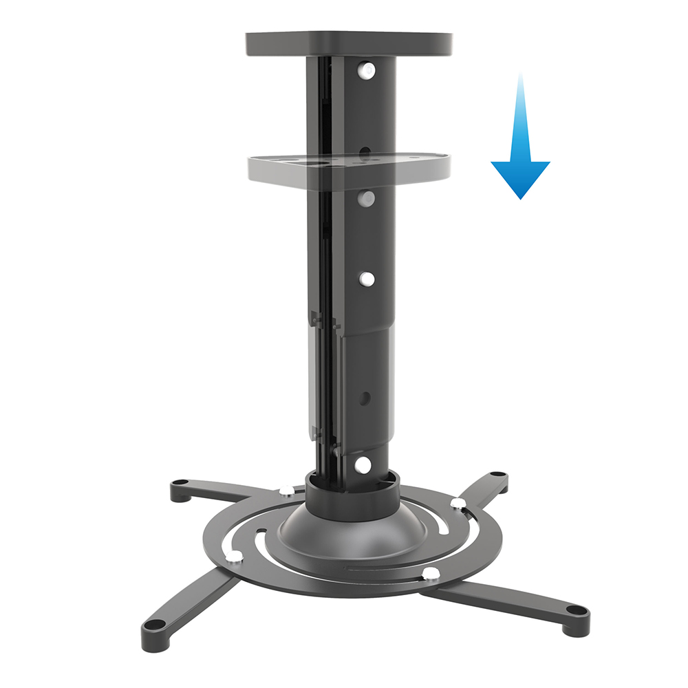 Supporto da soffitto per videopriettori. Distanza da soffitto 240-3105mm, colore nero, Mod. SP-IR-CEILING-240/310