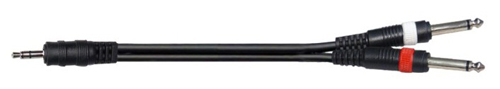 Cavo jack3,5m-2x jack6,3m 3m SJJJ-30BK