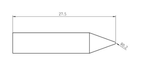 RT Ultra Punta saldante, punta conica Ø 0,4 mm, MIL-SPEC T0050104999 Weller