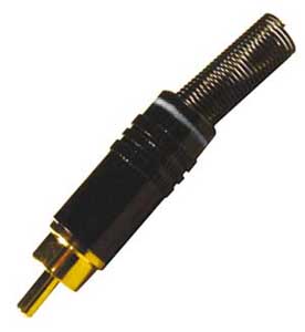 Spina Coassiale RCA Schermata Bi.Con Guidacavo Bianco SP/564BI-C