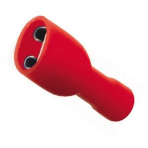 Faston totalmente isolato femmina 6,3mm rosso 20pz 8200232 MKC