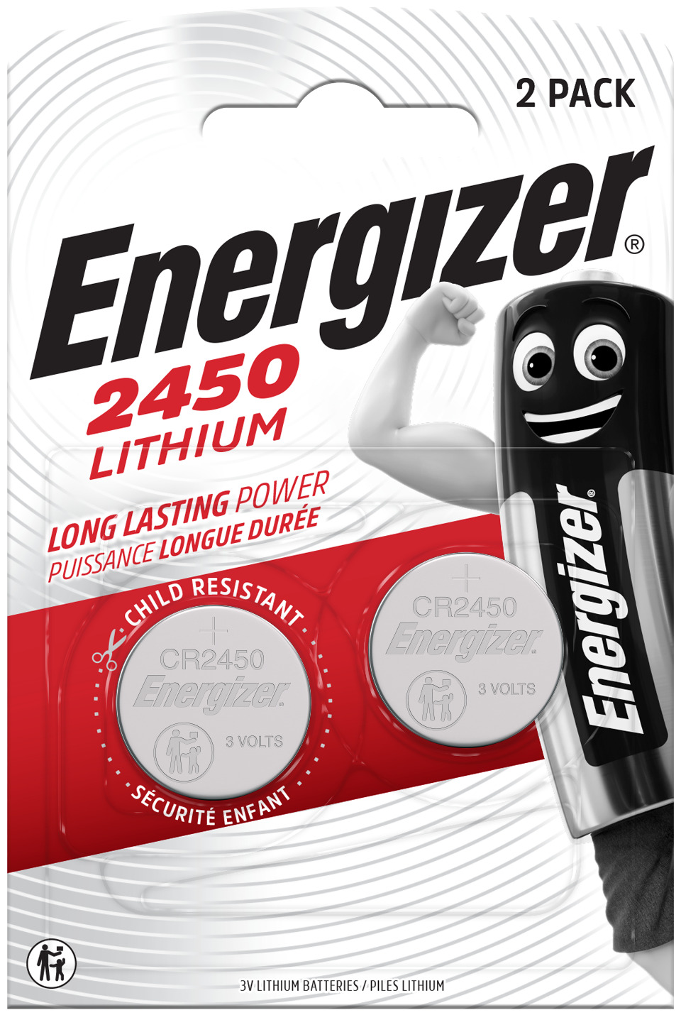 ENERGIZER Lithium CR2450 blister da 2 pezzi