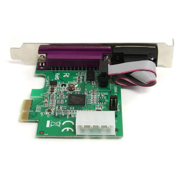 Scheda combo seriale/parallela PCI Express nativa 1S1P con 16950 UART