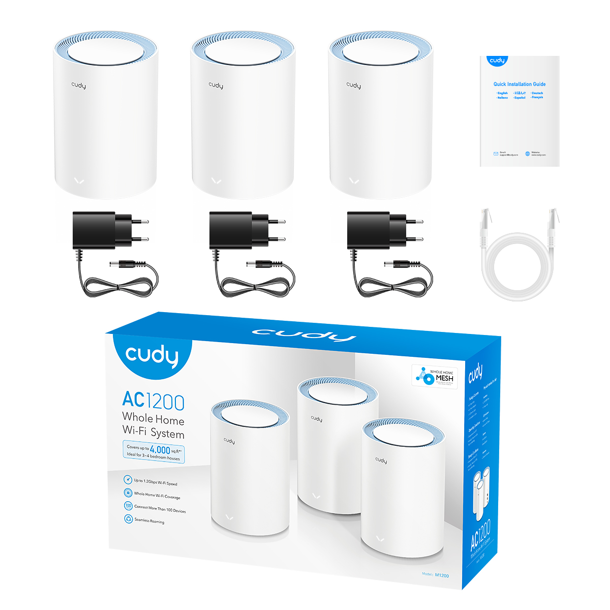 M1200(3-Pack) - AC1200 Wi-Fi Mesh Solution