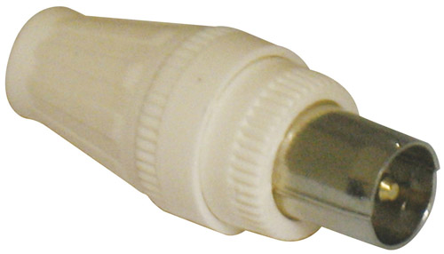 Spina coassiale tv 9,5 mm volante bianco alta qualità