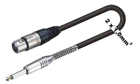 Cavo mic xlr f- jack m 10m pro BPCJX-10BK