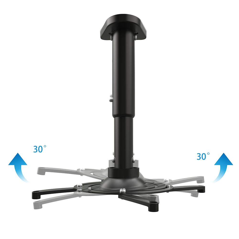 Supporto da soffitto per videopriettori. Distanza da soffitto 240-3105mm, colore nero, Mod. SP-IR-CEILING-240/310