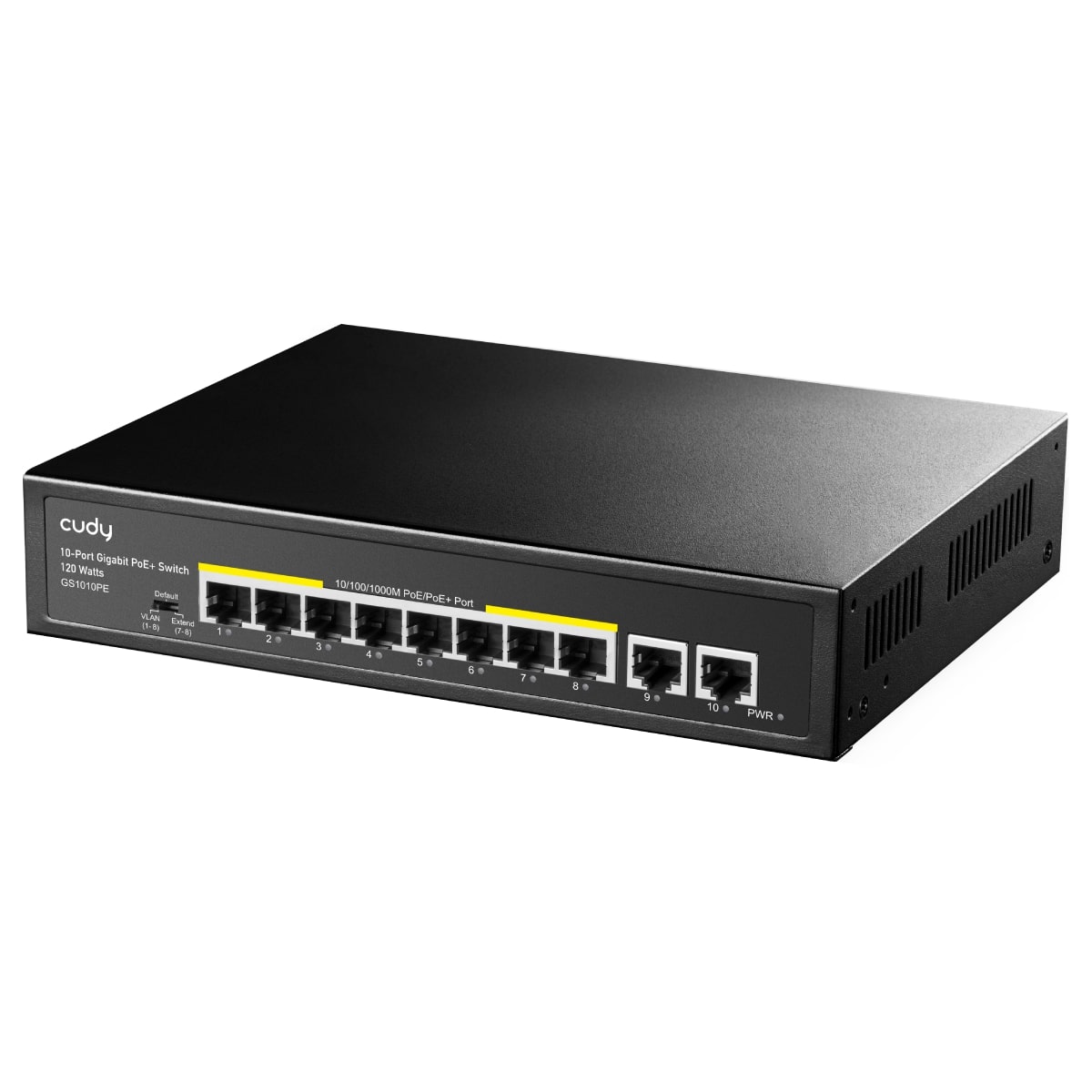 GS1010PE - 8-Port Gigabit PoE+ Switch with 2 Gigabit Uplink Ports 120W