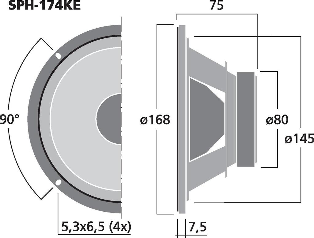 SPH-174KE - Altoparlante HiFi Bass