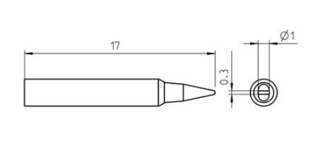 RT Pico Punta saldante, punta a cacciavite, Ø 1,0 x  0,3 mm T0050104399 Weller