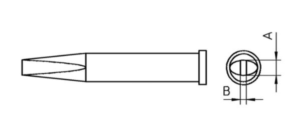 Punta saldante, punta a cacciavite, Ø 3,2 mm T0054470299 - Weller