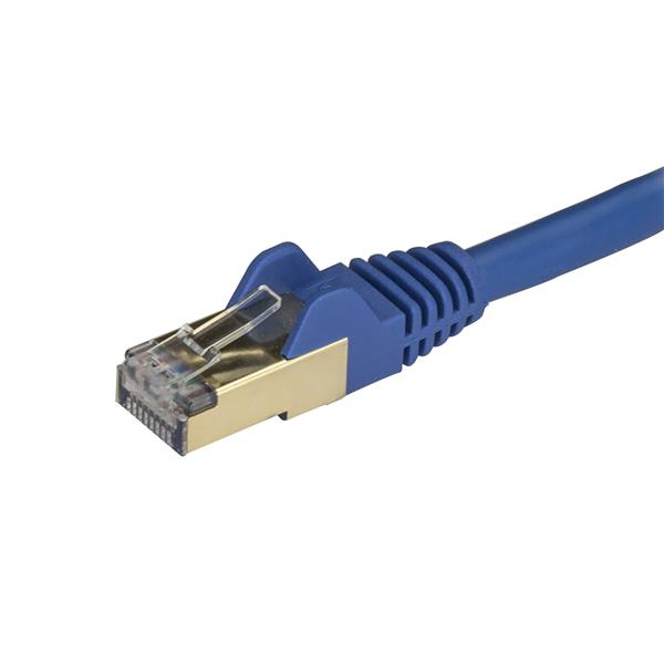 Startech.com 6ASPAT2MBL Cavo Ethernet CAT6a da 2m - Cavo di rete Lan RJ45 10 Gigabit Schermato 100W PoE - Cavo dati patch STP 10GbE - Testato individualmente - Certificato UL/TIA - Blu (6ASPAT2MBL)