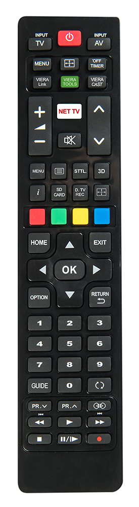 Telecomando dedicato compatibile con tutte le TV e SMART TV PANASONIC prodotte dal 2000 ad oggi, Mod. IR-RCPA2000