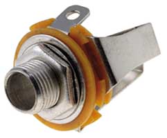 Presa Da Pannello Mono Ottone Nichelato Ø6,35 PRP/522-I